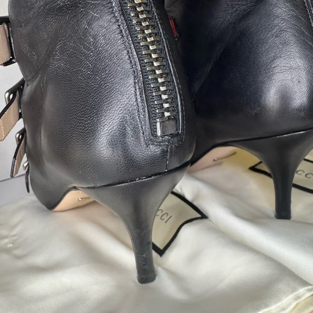 Gucci Kingsnake Dionysus Leather Multicolor Boots Size 38.